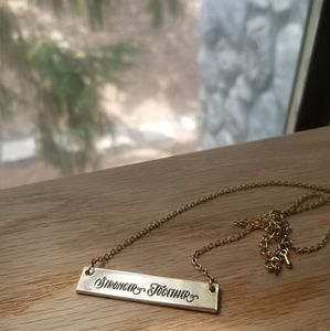 Gold bar necklace